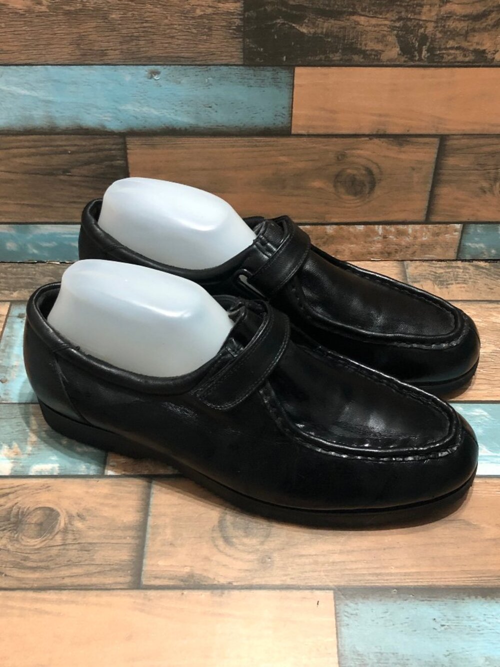 Old Vutex Fine Mens Work Dress Shoes Black Size 11.5 M